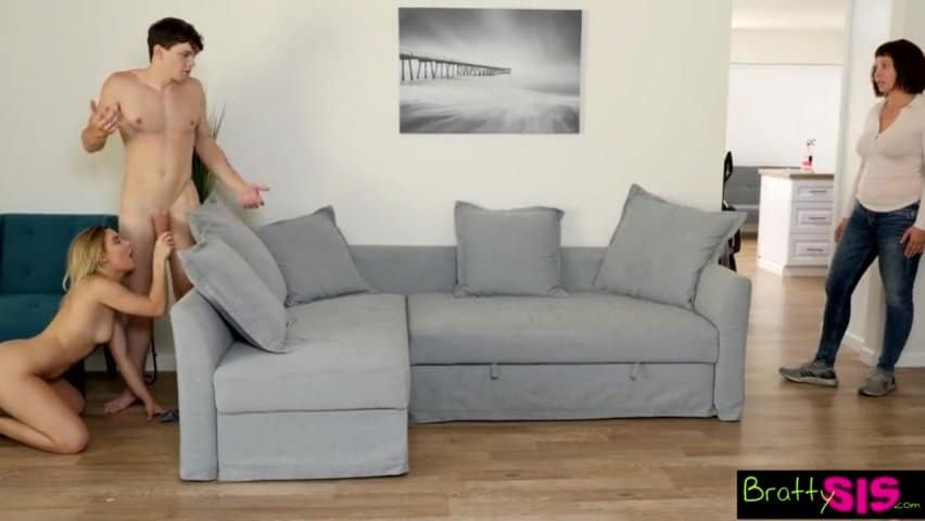 Bratty Sis famly porn Step Brother Fucks Step Sister right next to Mom