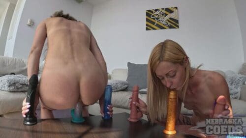 NebraskaCoeds – Bleika & Josie Fresh Suck And Fuck Dildo Gangbang
